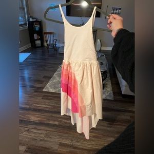 Pleiades pink rainbow hi lo dress